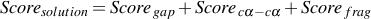 Scoresolution = Score gap+ Scorecα- cα + Score frag
